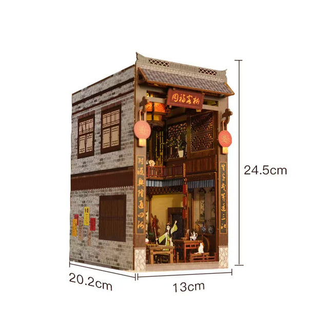 Jianghu Dream Diy Cabin Book Stand Swordsman 3D Three-dimensional Puzzle Building Blocks Toy Manual Assembled Model House