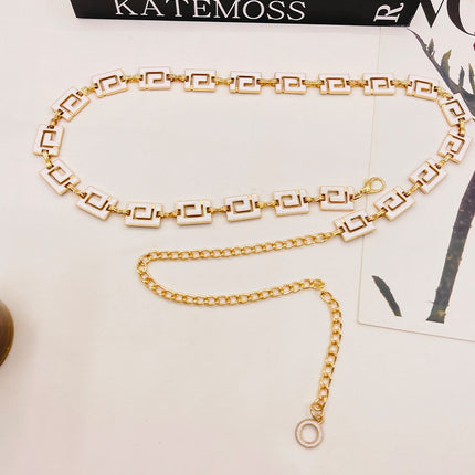 Waist Chain Women's Skirt Shirt Tight Waist Decorative Sweater Thin Belt Ins Style Chain Simple All-match Belt Waist Trouser Chain