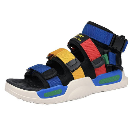 European Trendy Sandals for Summer Outdoor Wear, Youth Beach Shoes, Cross-Border Size 45, Thick-Soled Non-Slip Casual Men's Sandals