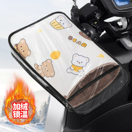Electric Motorcycle Gloves, Winter Waterproof and Warm Handlebar Covers, Battery Car Tram Covers, Cycling Anti-Slip Cycling Covers