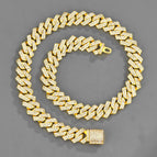 Golden Bar Cuban Chain / 18inch（45cm）