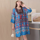 [large water drops] colorful blue / Fertilizer free size (45.00 kg-80.00 kg can be worn)