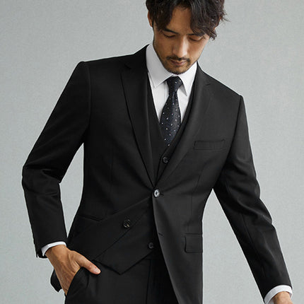 Light Luxury Small Suit Men's Business Casual Professional Formal Wear Groom Wedding Dress Slim Work Suit Jacket Trendy
