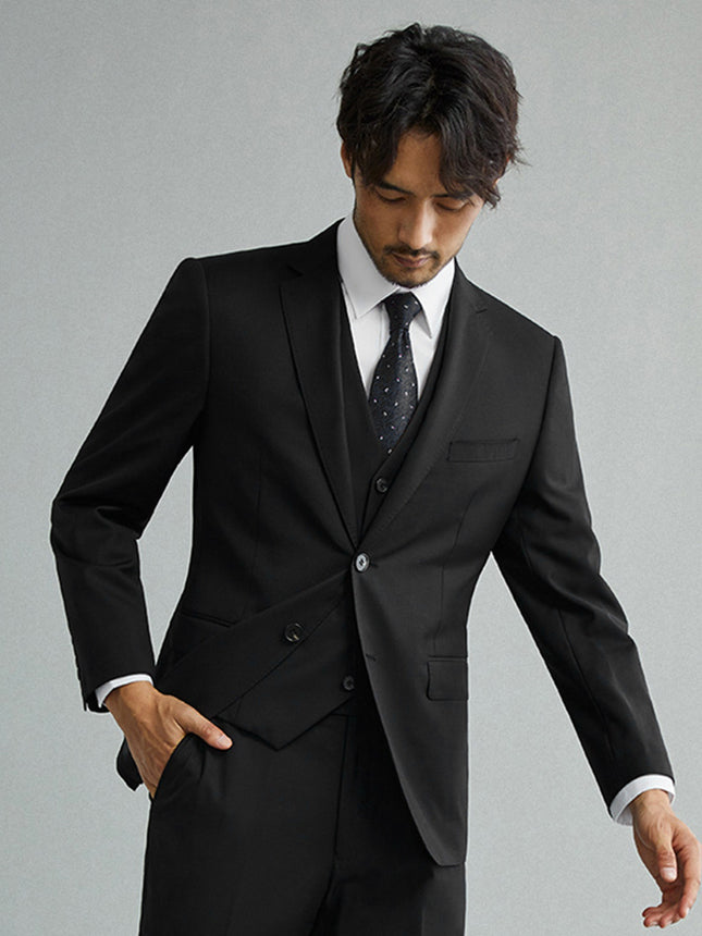 Light Luxury Small Suit Men's Business Casual Professional Formal Wear Groom Wedding Dress Slim Work Suit Jacket Trendy