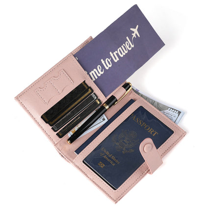 Travel Passport Holder Storage Bag, Classy Small Fragrance Style, Can Hold Wallet, Card Holder, All-In-One Passport, Good-Looking Female Multi-Function