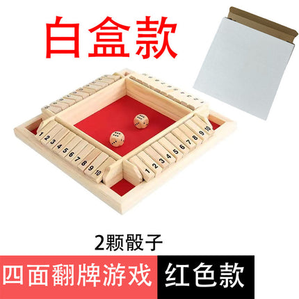 Four-sided Digital Flip Toy Family Parent-child Dice Game Four-person Interactive Party Table Game Drinkers Puzzle