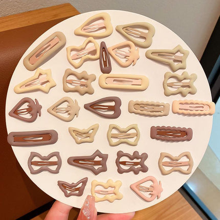 Milky Coffee Color Star Hairpin Baby Broken Hair Bb Clip Does Not Hurt Hair Little Girl Bangs Clip 2023 New Kidsren's Hairpin