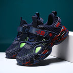 733 dark blue red summer style [single mesh velcro] / Size 28 / inner length about 17.8cm