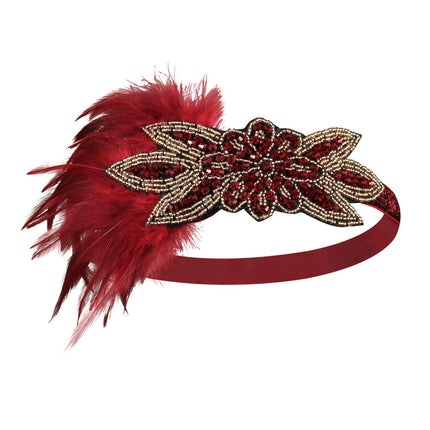 European and American Vintage Hair Band 1920 Great Gatsby Inspired Feather Headband Cocktail Party Hair Accessories