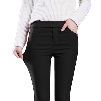 Velvet Thickeneded Leggings, Tight Pants for Outer Wear, Women's Pencil Pants for Small Feet, Autumn and Winter New Warm Women's Pants