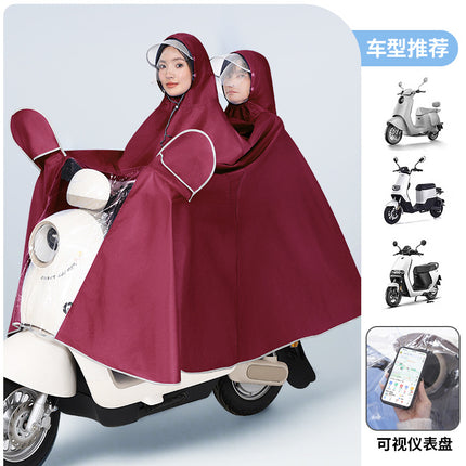 Raincoat for Electric Vehicles and Motorcycles, Poncho for Men and Women, Single or Double, Enlarged and Thickened, Rainproof for Electric Scooters and Cycling