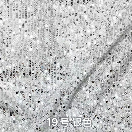 3mm straight sequins embroidered stretch mesh vertical embroidered beads fabric dress wedding dress stage clothing fabric wholesale