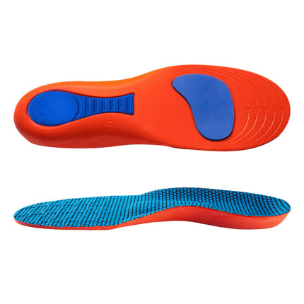 Cross-border domestic pin sports insoles military training shock absorption men's sweat-absorbing insoles flat foot bow full pad heel insoles wholesale