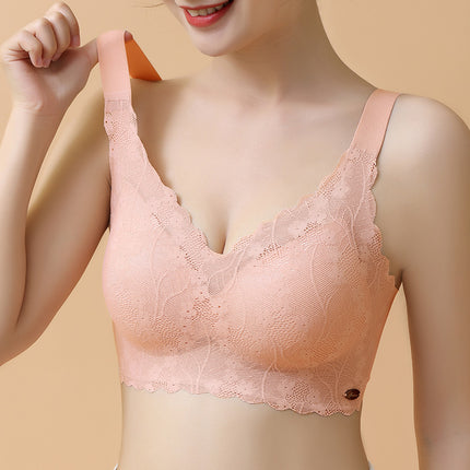 Bra underwear for women, big chest, small breast, anti-sagging full cup, thin corset, adjustable plus size seamless