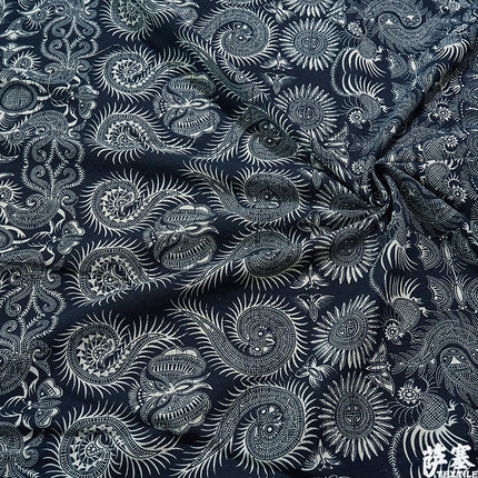 Hemp Cotton Digital Printed Fabric Yunnan Lijiang Retro Bohemian Fabric Hotel Pillow Bar Tablecloth