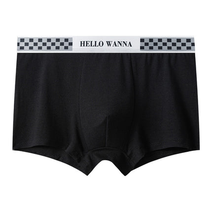 Summer Fashion Men's Underwear Double-Layer Moisture-Absorbent Inner Crotch Breathable Skin-Friendly Comfortable Mid-Waist Boxer Briefs for Men Ready for Sale