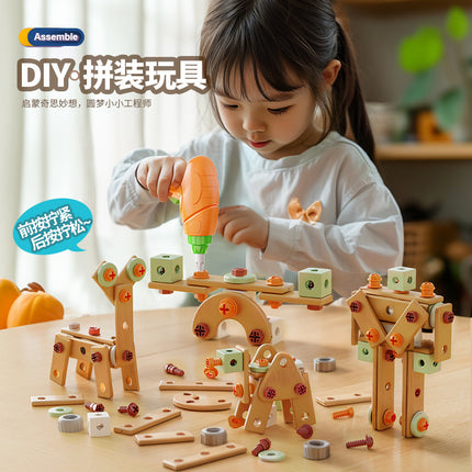 Disassembly and assembly screwdriver puzzle assembly maintenance toolbox electric hands-on brain assembly children's toy assembly