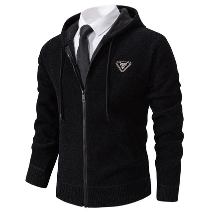 Cross-border autumn and winter new men's cardigan coat fashion loose sweater jacket plus size outer sweater men