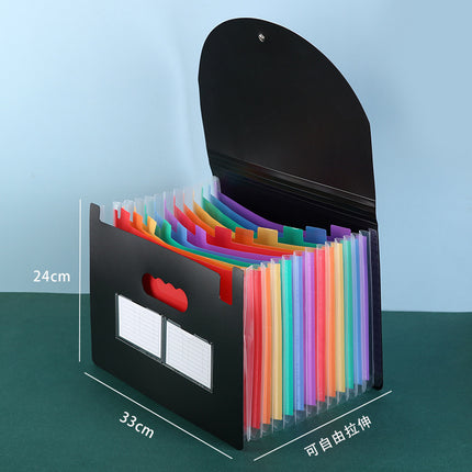 A4 File Folder Accordion Bag Large Capacity 13/25 Layer Document Organizer Student Test Paper Holder Can Stand Upright File Bag