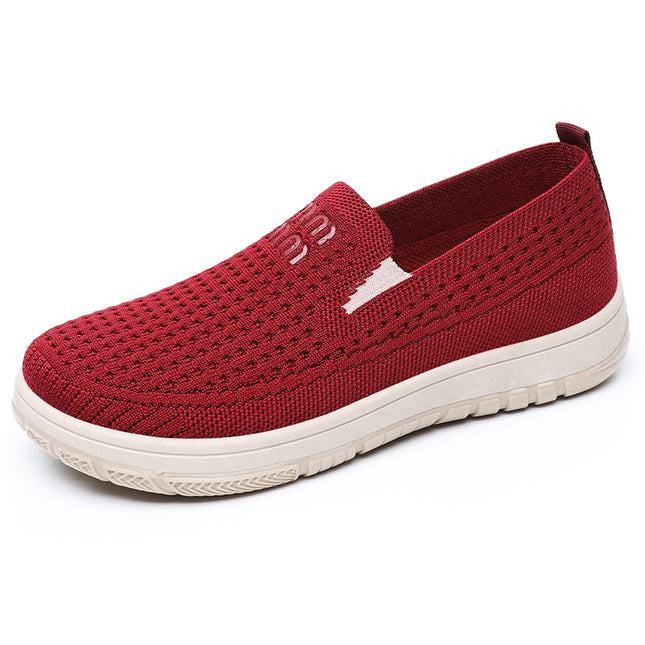 Women's Shoes, Versatile Summer New Style Slip-On Old Beijing Cloth Shoes, Fly-Woven Mesh Breathable Casual Shoes Wholesale