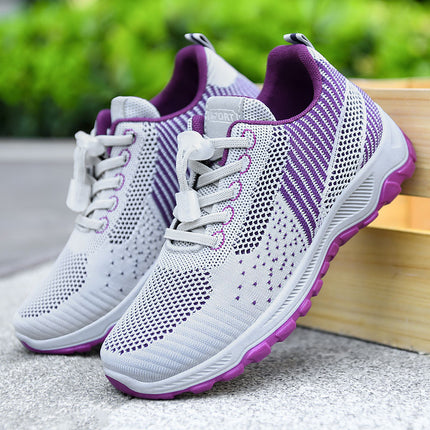 Women's Summer New Walking Shoes, Soft-Soled Running Shoes for Middle-Aged and Elderly People, Breathable Sports Shoes for Couples, Gift Wholesale Travel Shoes