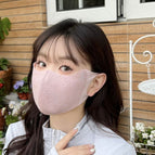 Lace sunscreen mask pink (large version)