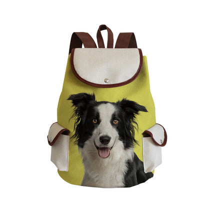 Cross-Border Manufacturers Wholesale Travel Backpacks, Large-Capacity Student Schoolbags, Fashionable Cat and Dog Print Backpacks, Custom-Made Upon Request