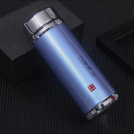 Silver Cup 999 sterling silver liner health cup large capacity vacuum cup snowflake silver tea cup elegant cup lettering