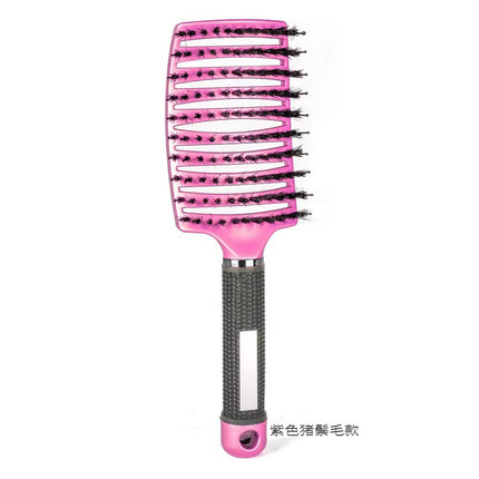 Cross-border Hot Pig Mane Big Bend Comb Fluffy Curly Hair Styling Comb Anti-static Hair Comb Home Hair Massage Comb