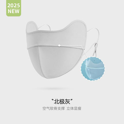 Spring and summer new ladies sunscreen mask 3d three-dimensional fish bone anti-makeup eye angle thin solid color high value mask