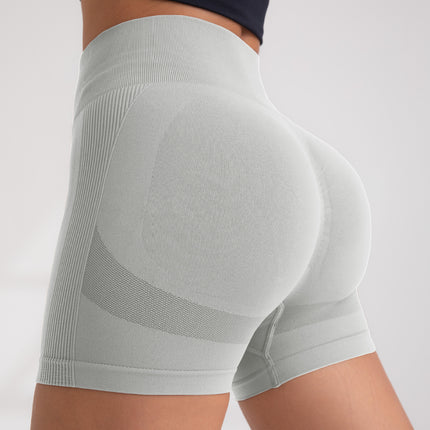 Mu Yao European and American Seamless Yoga Shorts for Women, Peach Butt Tight-Fitting Butt-Lifting Sports Shorts, Running Quick-Drying Fitness Pants