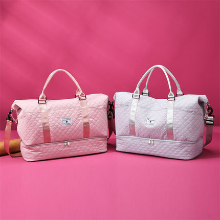 Luggage Bag Travel Portable Bag Rhomboid All-match Short-distance Travel Bag Dry and Wet Separation Sports Fitness Bag