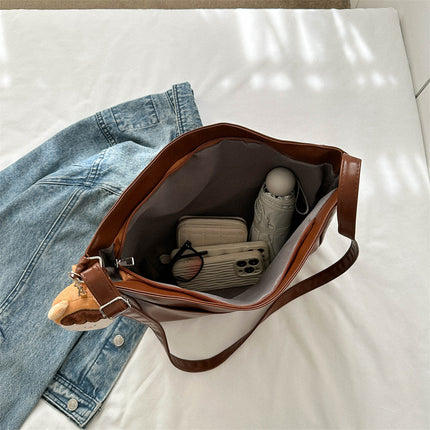 All-matching ins messenger bag female 2023 new tote bag student class large capacity shoulder commuter bag bags