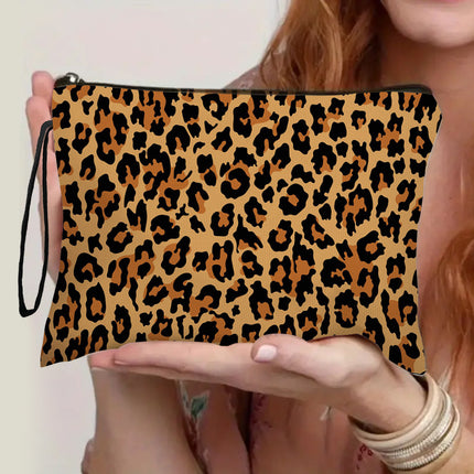 Cross-Border Amazon Women's Leopard Print Large-Capacity High-End Makeup Bag Waterproof Portable Toiletry Storage Bag Toiletry Bag