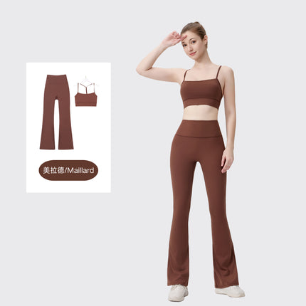 [in Stock] Ld Speaker Y-Shaped Vest Set Long Sleeve Women's Slim Fit Jacket Stretchy Sports Yoga Wear