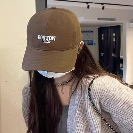 Spring 2025 New Baseball Cap Men's Trendy Embroidery Couple Casual Easiest for Match Letter Autumn Peaked Cap Sun Hat