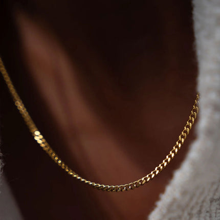 Cross-Border Hip-Hop Style Versatile Cuban Chain Clavicle Chain Hip-Hop Stainless Steel Personalized Men's Trendy Punk Street Dance Necklace