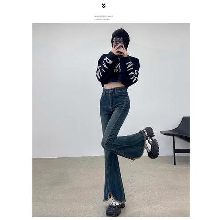 American Retro High Street Jeans for Women 2025 Summer New Loose Drape Straight Wide-Leg Floor-Length Pants