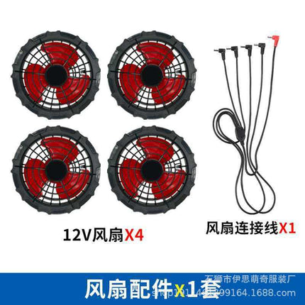 Sanitation worker reflective vest outdoor reflective vest summer cooling air conditioning clothing with fan for cross-border