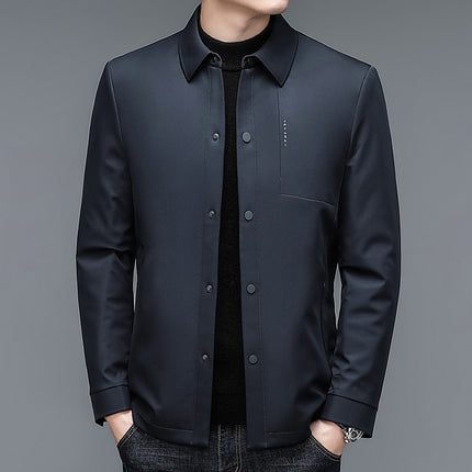 genuine goods down liner jacket men's coat 2024 winter new business middle-aged and elderly cadres lapel down jacket