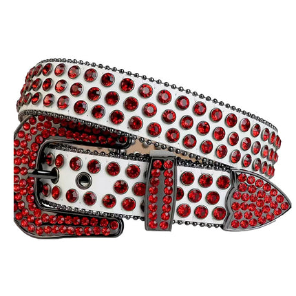 Women's Belt with Rhinestone Inlay Decoration, Versatile for Jeans, Bbsimon Belt Manufacturer Wholesale, Personalized and Trendy