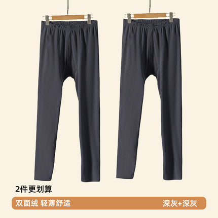 Men's long johns hot seamless warm pants thickened fleece-lined German winter wear plus size leggings wool pants line pants