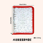 A5 Zipper Star Chinese Red
