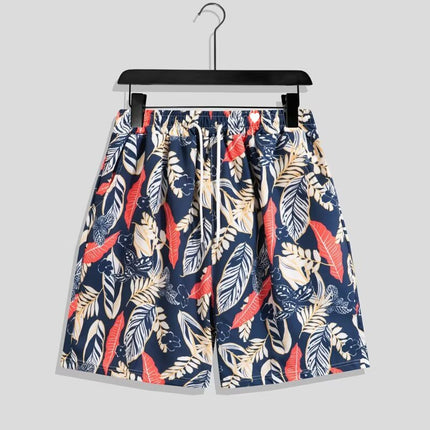 Summer Beach Shorts for Men Trendy Brand Ins Loose Sports Five-Point Quick-Dry Floral Shorts Trendy Couple Casual Large Shorts