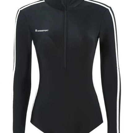 Cross-Border New Seaside Beach Wetsuit Long-Sleeved Pants Suit Sun Protection Quick-Drying Surfing Suit Hot Spring Swimsuit for Women
