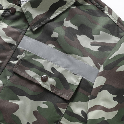 Summer Cooling Air-Conditioned Clothing, Short-Sleeved Loose-Fitting Clothing with Fans, Outdoor Work Clothes, Labor Protection Electrician Clothing, Work Clothes