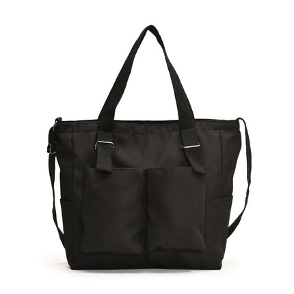 Large Capacity Bag Women's Waterproof Canvas Bag Women's Crossbody Bag Korean Style Casual College Students' Class Portable Mummy Bag