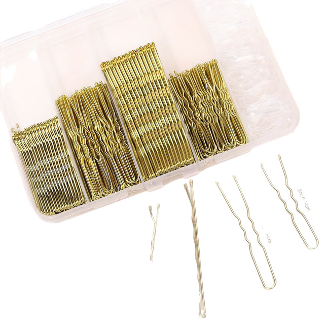 Cross-Border 300-Piece Set of Brown Hairpins, U-Shaped Clips, and Metal Hairpin Set in a Box, Best-Selling on Amazon