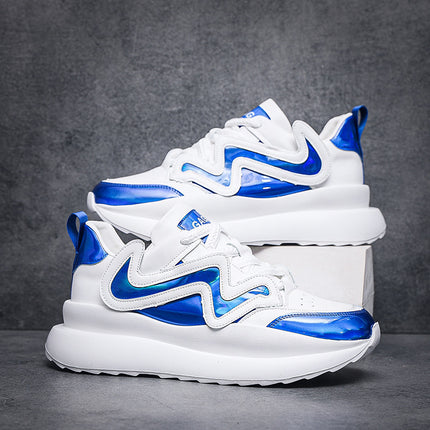 Daddy shoes 2023 New thick-soled men's shoes White shoes hidden height increasing lightweight shoes sports style casual shoes in stock