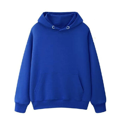 2026 New Solid Color Pullover 100% Pure Cotton 280g Terry Cloth Drop Shoulder Loose Fit Hooded Sweatshirt Couple Hoodie